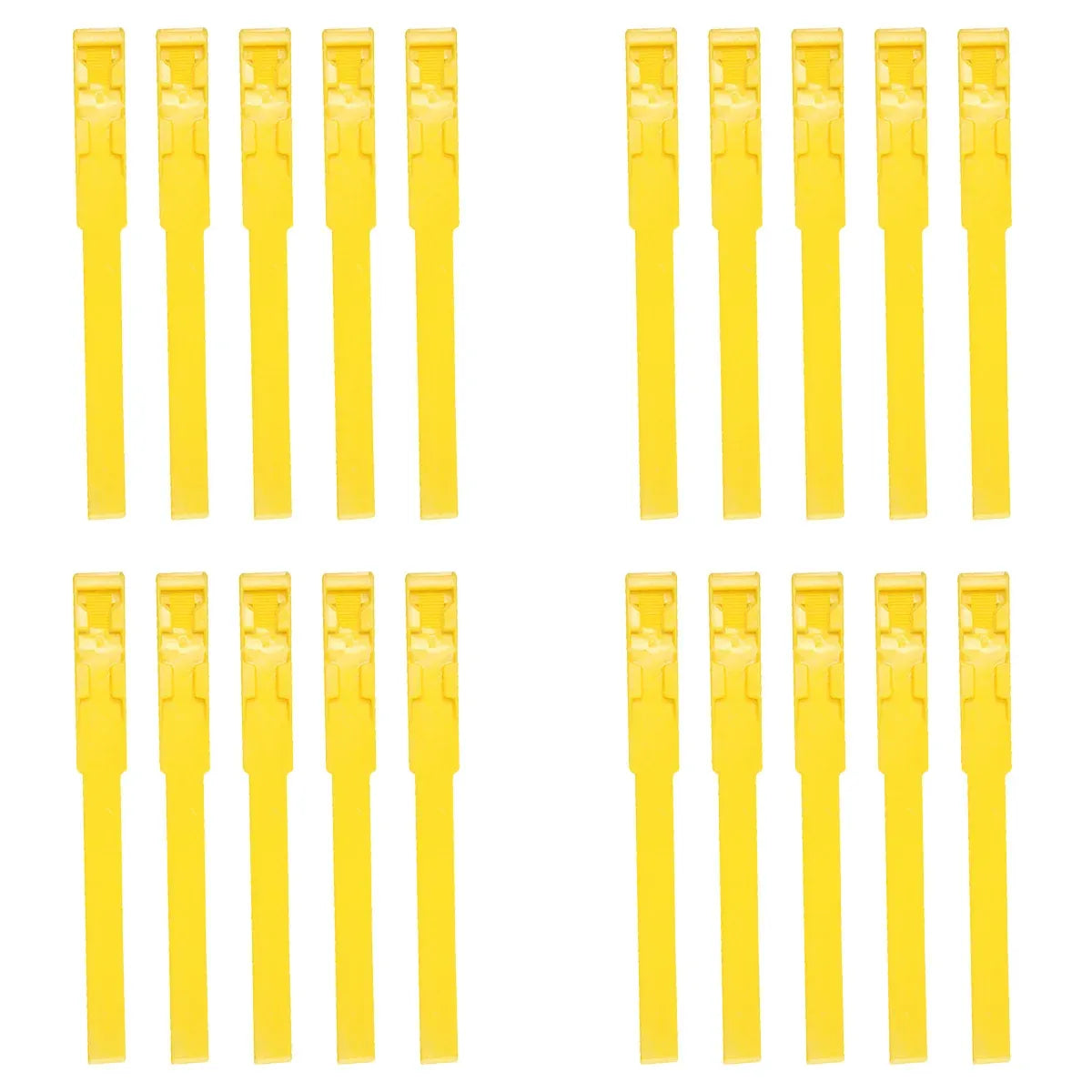 Cow Identification Bands 20PCS Adjustable Foot Rings Multi Colour Tags Livestock - Yellow