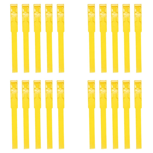 Cow Identification Bands 20PCS Adjustable Foot Rings Multi Colour Tags Livestock - Yellow