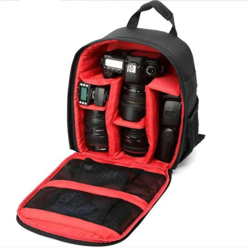 Waterproof DSLR Camera Backpack Multi Functional Rucksack for Canon Nikon Sony - Orange
