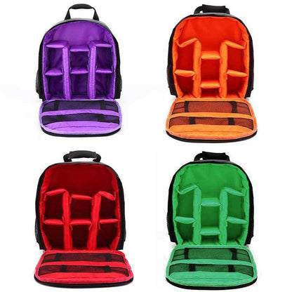 Waterproof DSLR Camera Backpack Multi Functional Rucksack for Canon Nikon Sony - Orange