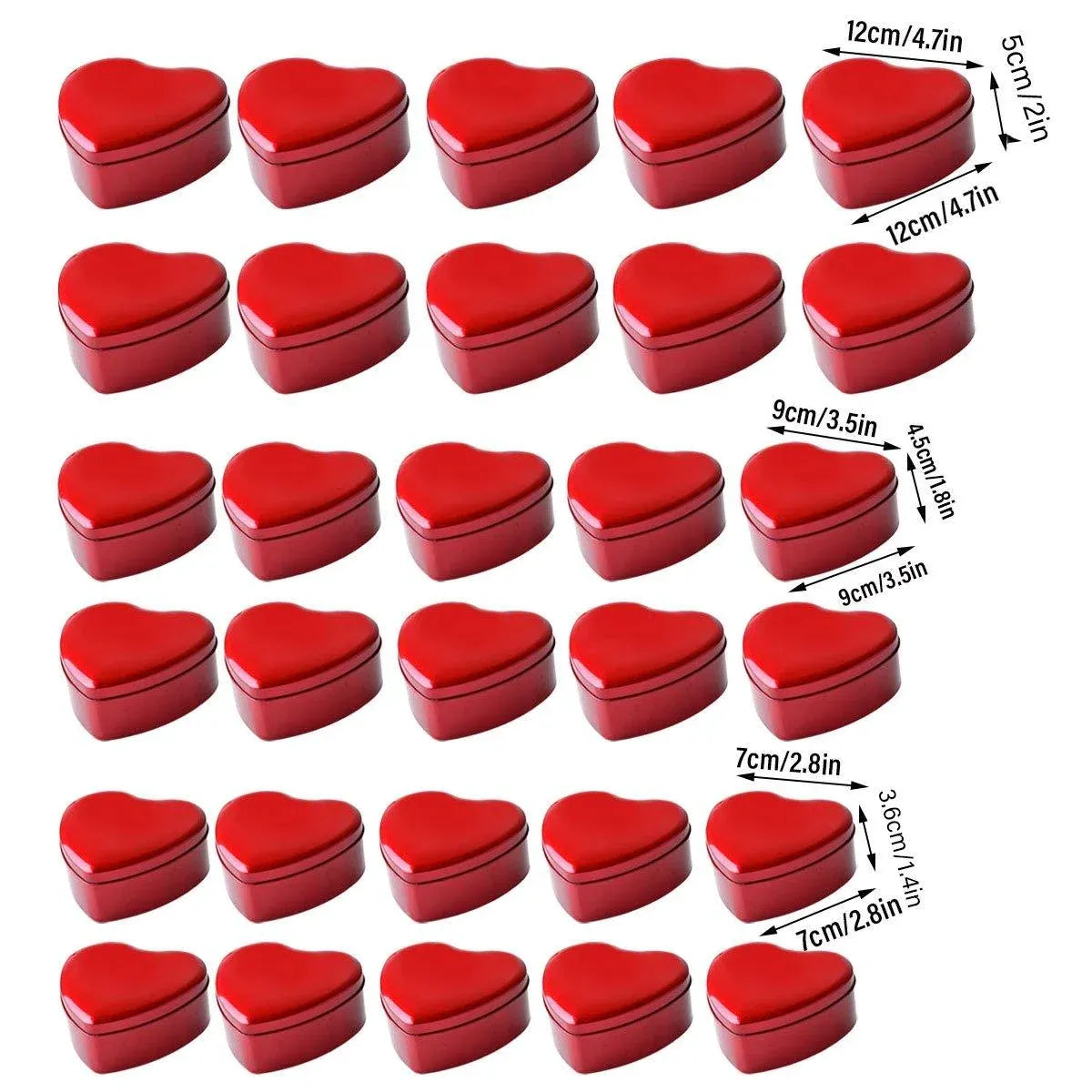10pcs Iron Box Wedding Candy Boxes Tea Storage Durable Party Favor Containers - 12x12x5cm