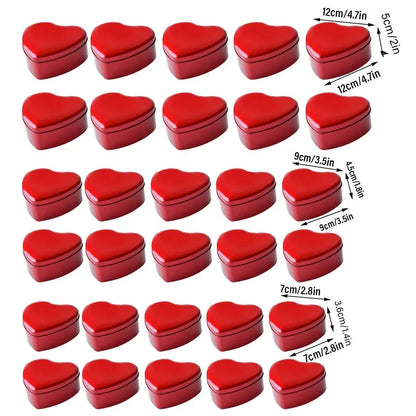 10pcs Iron Box Wedding Candy Boxes Tea Storage Durable Party Favor Containers - 12x12x5cm