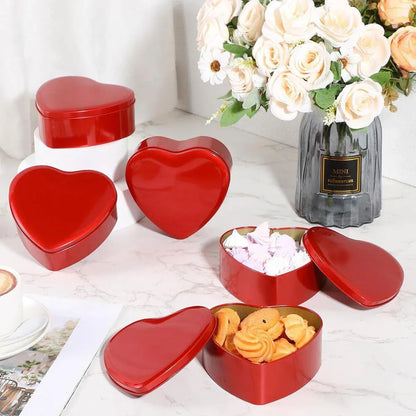 10pcs Iron Box Wedding Candy Boxes Tea Storage Durable Party Favor Containers - 12x12x5cm
