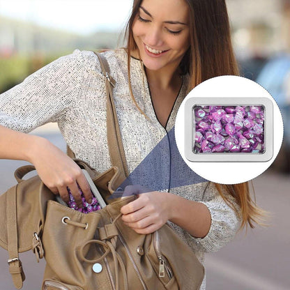 10pcs Metal Iron Box with Open Window Storage Rectangle Packaging Containers - 12.5x9x5cm