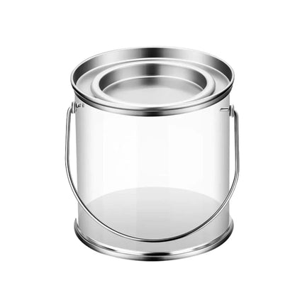 10pcs Cylinder Box with Iron Lid Round Bucket Candy Jar Storage Container - 7.5x7.5x7.8cm