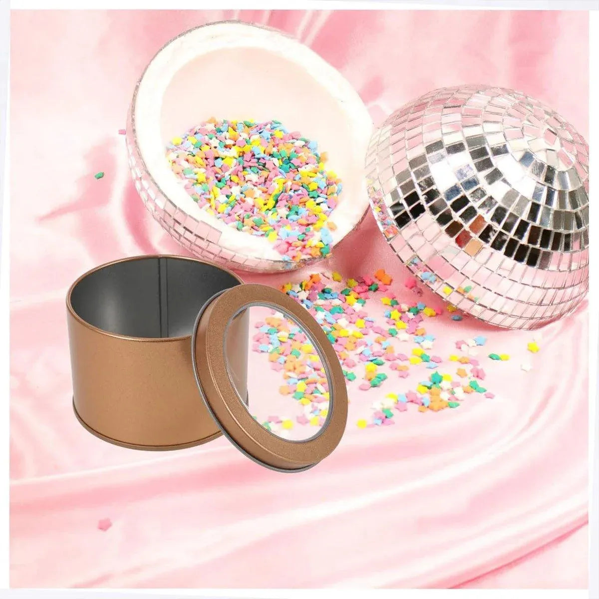 10pcs Open Window Cake Tin Box Bakery Biscuit Packaging Storage Tin Box Set - Sliver