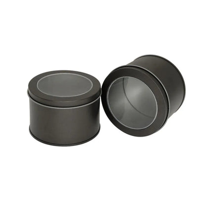 10pcs Open Window Cake Tin Box Bakery Biscuit Packaging Storage Tin Box Set - Sliver