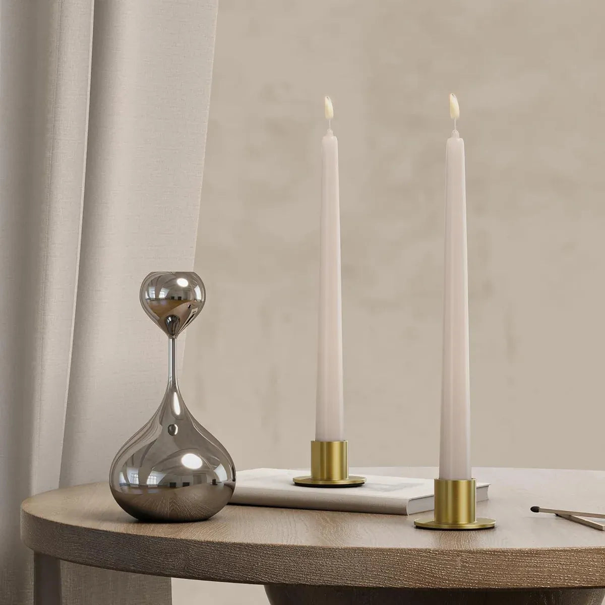 4pc Retro Metal Candle Holder Set Iron Rustproof Home Wedding Table