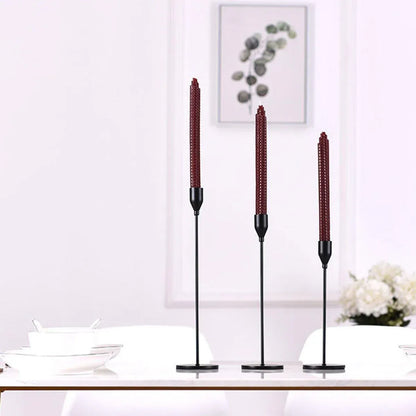 Set of 3 Decorative Candlestick Holder Candle Stand for Wedding / Dinner / Party - Gold