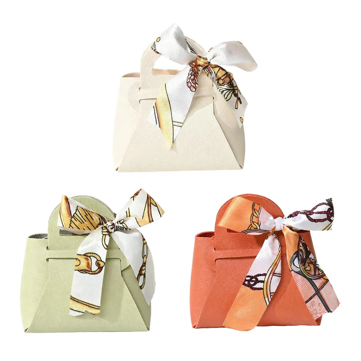 20PCS Handheld Wedding Candy Packaging Bags for Party Favors Wedding Decor Use - Orange