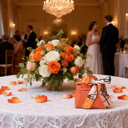 20PCS Handheld Wedding Candy Packaging Bags for Party Favors Wedding Decor Use - Orange