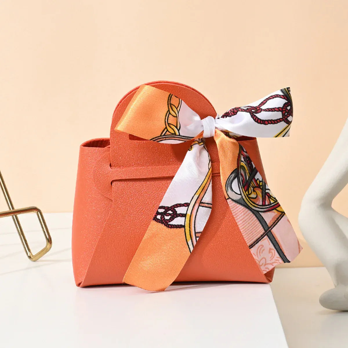 20PCS Handheld Wedding Candy Packaging Bags for Party Favors Wedding Decor Use - Orange