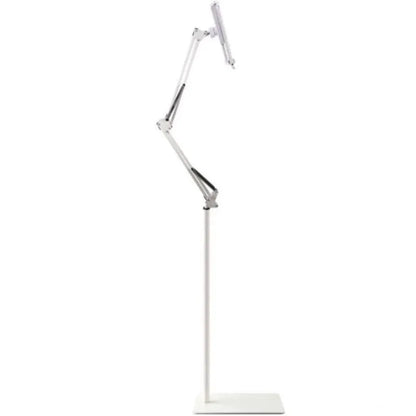 Hands Free Floor Stand Adjustable Bed Clip Holder For Tablet iPad iPhone Switch - 175cm White(Floor Cantilever Stand