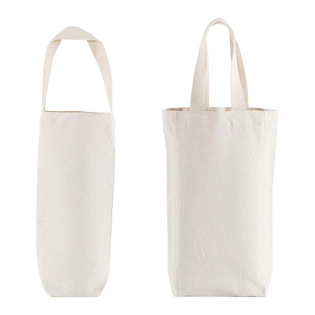 10pcs Portable Wine Bag Canvas Burlap Bottle Packing Holder for Gift Storage - 30x14x8cm