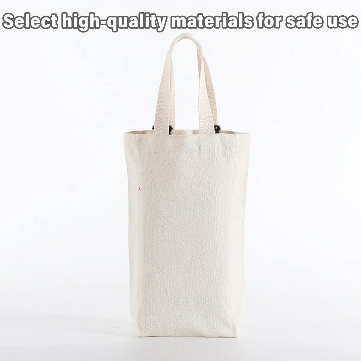 10pcs Portable Wine Bag Canvas Burlap Bottle Packing Holder for Gift Storage - 30x14x8cm