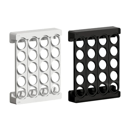 Wall Mounted Coffee Capsule Storage Rack SpaceSaving for Kitchen Cafe Countertop - Black