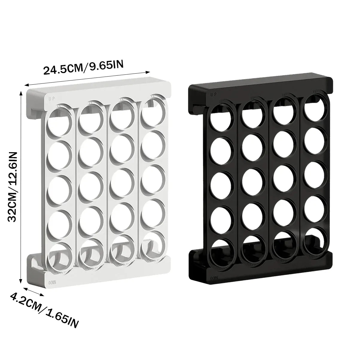 Wall Mounted Coffee Capsule Storage Rack SpaceSaving for Kitchen Cafe Countertop - Black