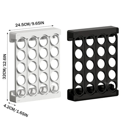 Wall Mounted Coffee Capsule Storage Rack SpaceSaving for Kitchen Cafe Countertop - Black