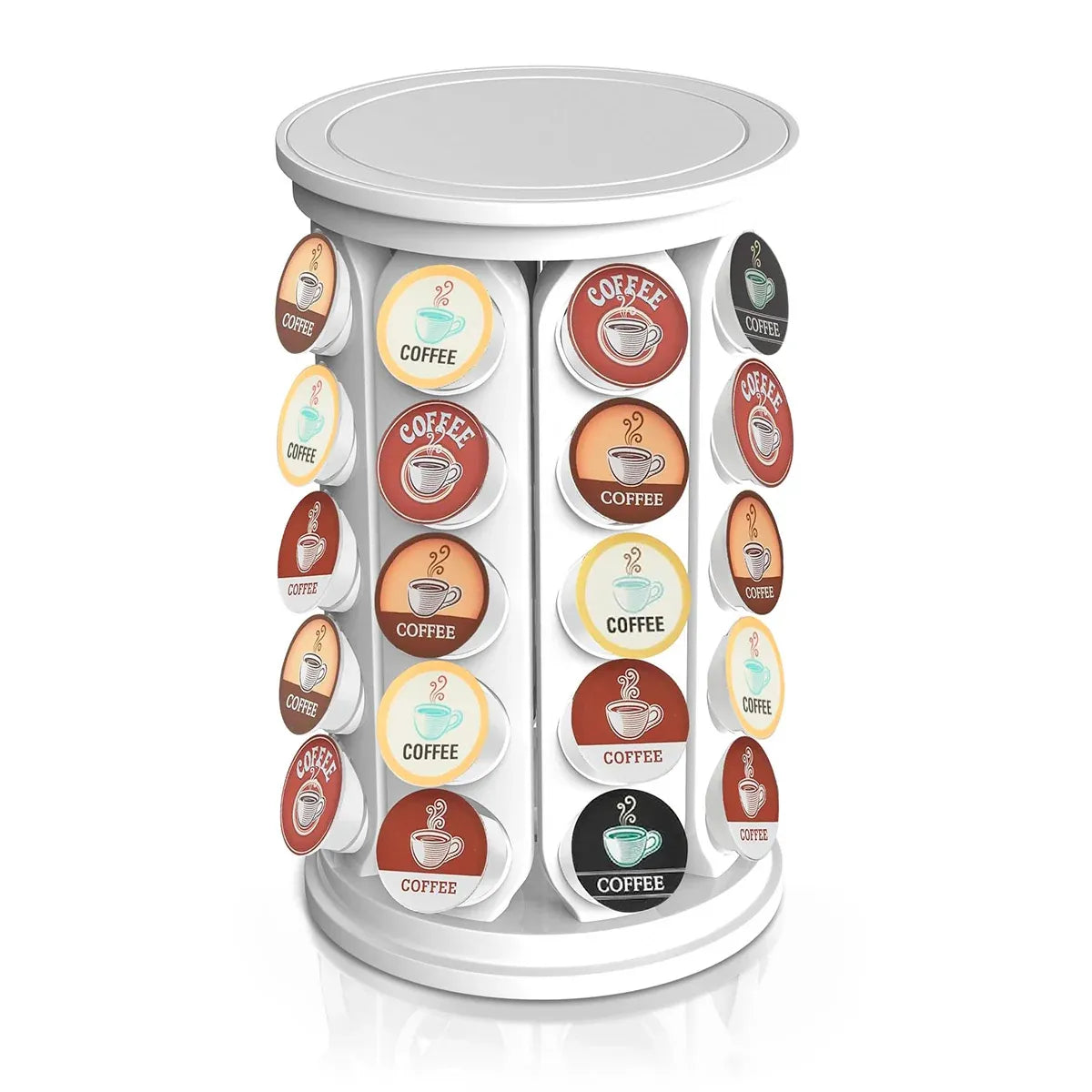 Coffee Pod Carousel Organiser 40 Capacity Rotating for Coffee Bar