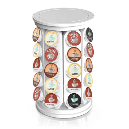 Coffee Pod Carousel Organiser 40 Capacity Rotating for Coffee Bar