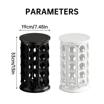 Coffee Pod Carousel Organiser 40 Capacity Rotating for Coffee Bar
