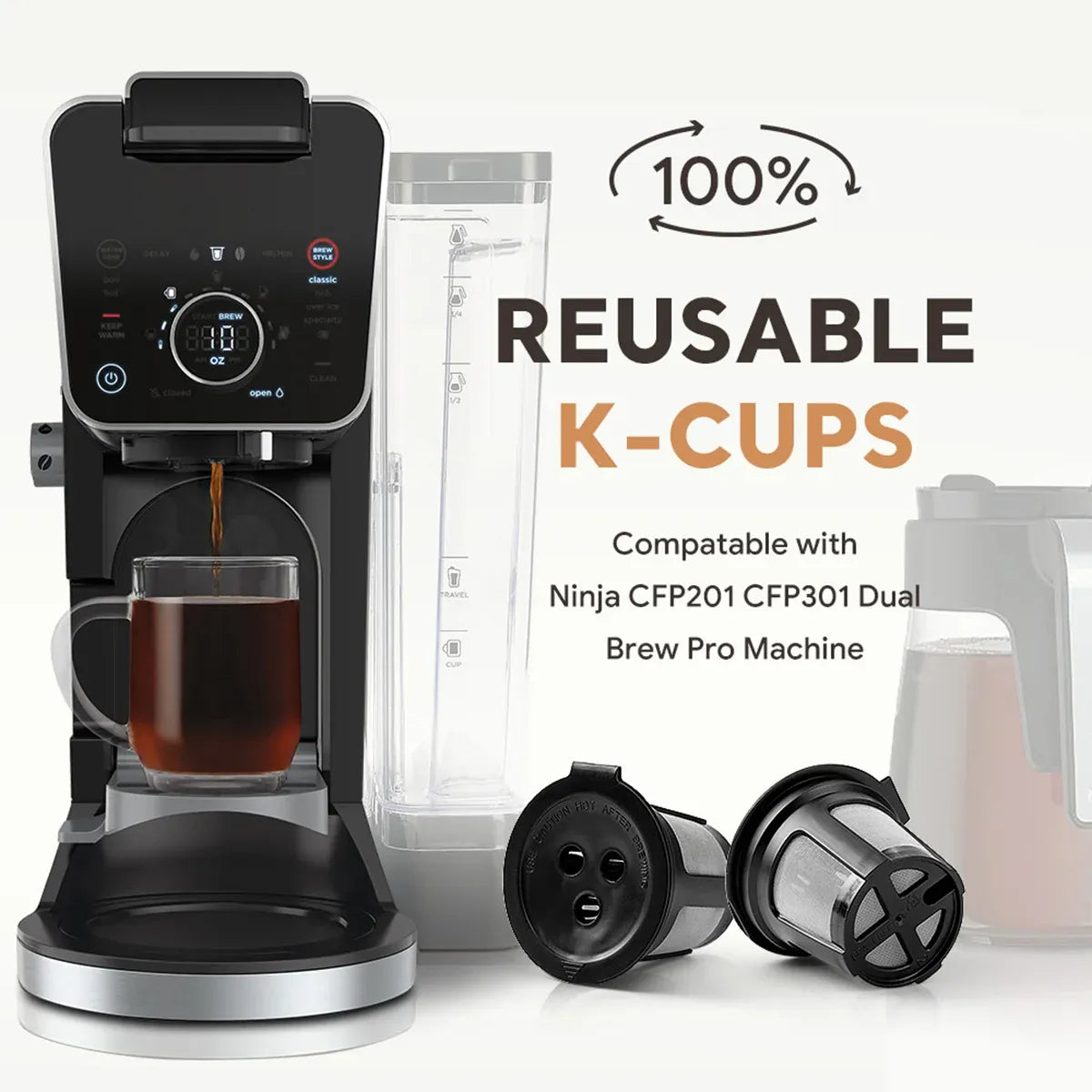 4PCS 3 Hole K-Cup Coffee Capsule Coffee Maker Reusable Filter For Keurig Brewers