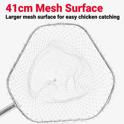 Poultry Catch Net Bag Hook Set Stainless Steel Thickened for Farm