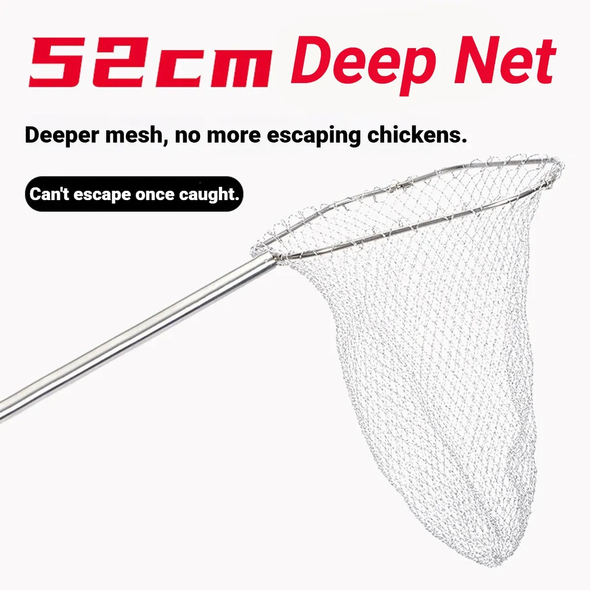 Poultry Catch Net Bag Hook Set Stainless Steel Thickened for Farm