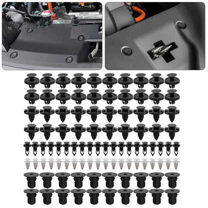 100pcs Car Trim Clip Set PP Push Rivets for Toyota Lexus Bumper Fender Repair