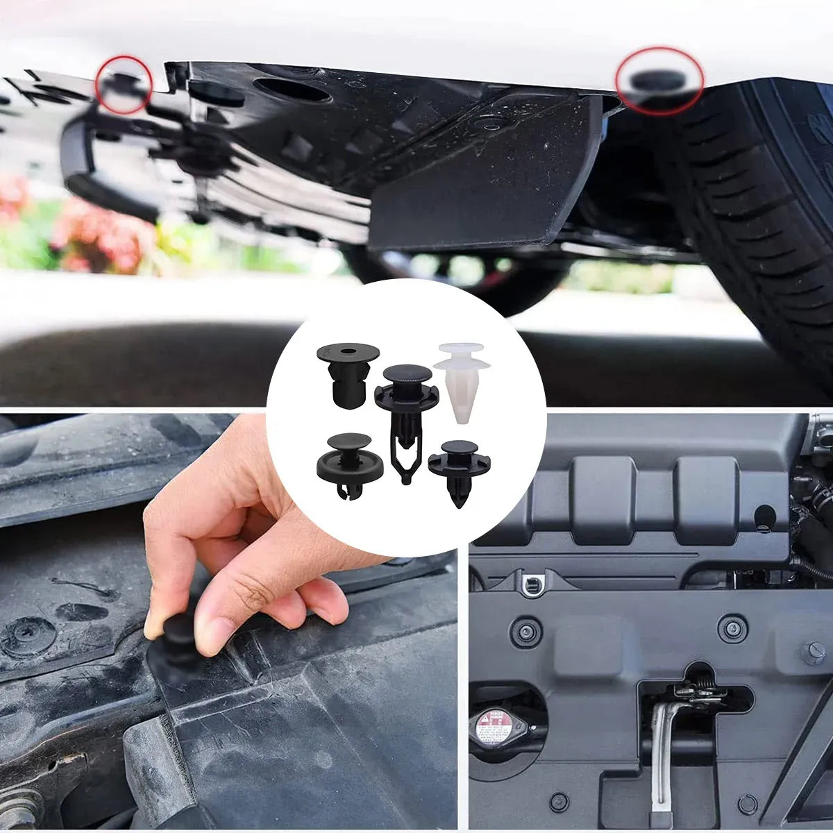 100pcs Car Trim Clip Set PP Push Rivets for Toyota Lexus Bumper Fender Repair