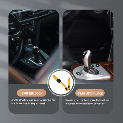 Car Gear Lock Handbrake Lock Anti Theft Device Steering Security Accessories