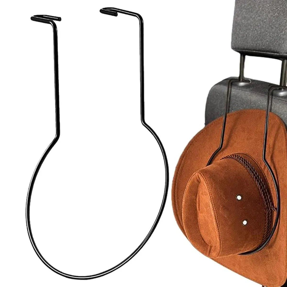 Suspension Car Hat Rack Metal Hard Hat Holder Cowboy Hat Rack Backrest