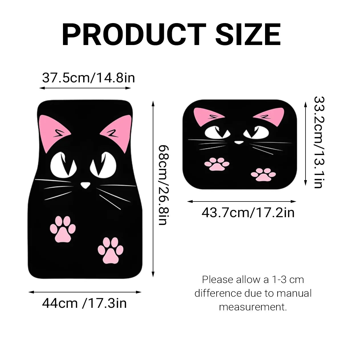 4pc Car Floor Mats Anti-Slip Waterproof Universal Fit Easy Clean