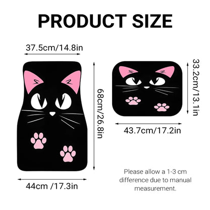 4pc Car Floor Mats Anti-Slip Waterproof Universal Fit Easy Clean