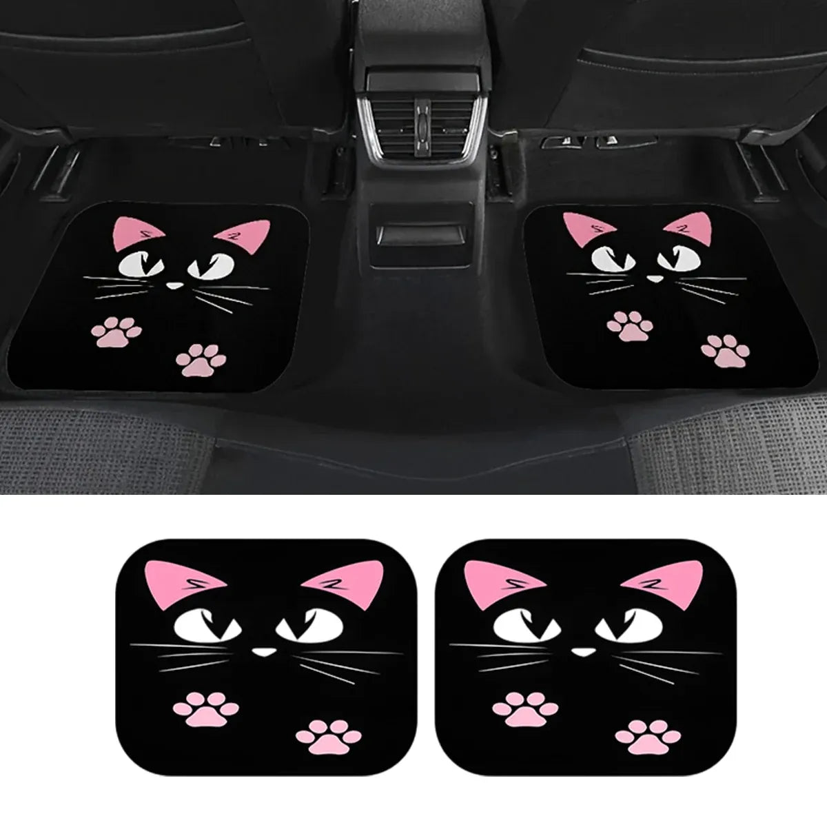 4pc Car Floor Mats Anti-Slip Waterproof Universal Fit Easy Clean