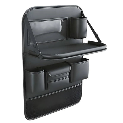 Backrest Storage Organizer Bag with Foldable Table for Vehicle Travel and Daily Use