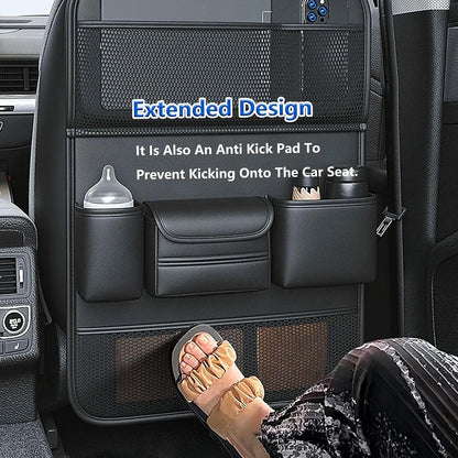 Backrest Storage Organizer Bag with Foldable Table for Vehicle Travel and Daily Use