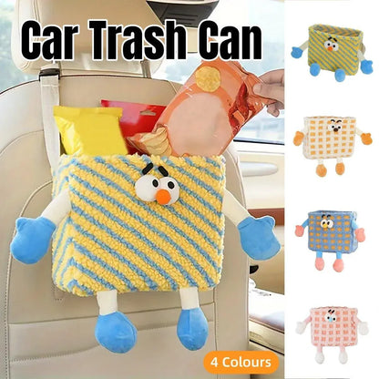 Car Wastebasket Seatback Hanging Storage Bin for Car Trash and Organizing - Pink