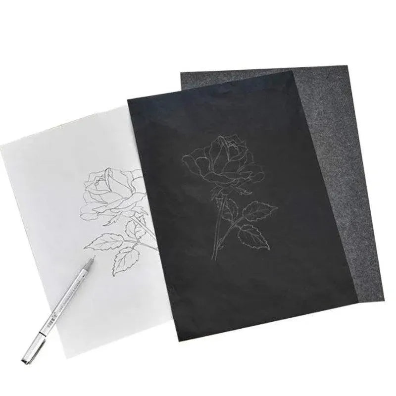 100X A4 Carbon Paper Sheets for Graphite Tracing on Wood & Canvas