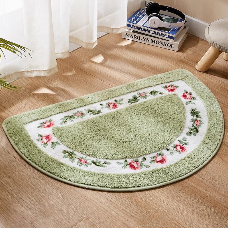 Non Slip Entry Mat Indoor Outdoor Mat Washable Foot Mat Foyer Bedroom - Green