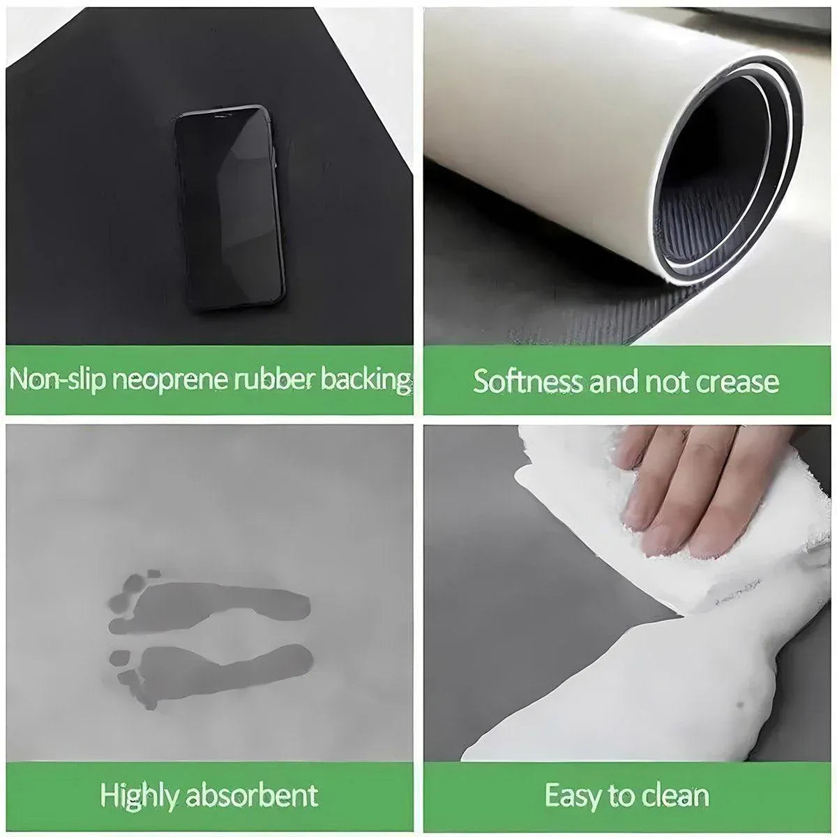 Absorbent Non-Slip Camera Bathroom Floor Mat Family Entry Door Mat Home Rug - 50x80CM