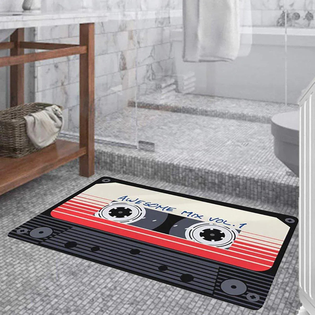 Absorbent Non-Slip Camera Bathroom Floor Mat Family Entry Door Mat Home Rug - 50x80CM