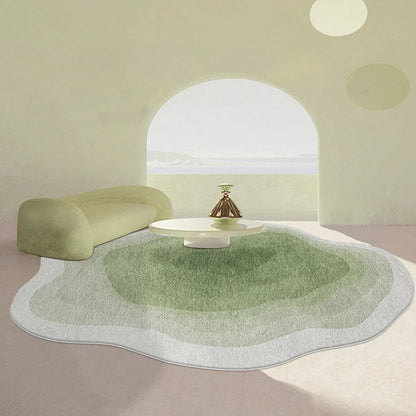 Shaped Cashmere Carpet Living Room Full Blanket Cloakroom Dressing Table - Green