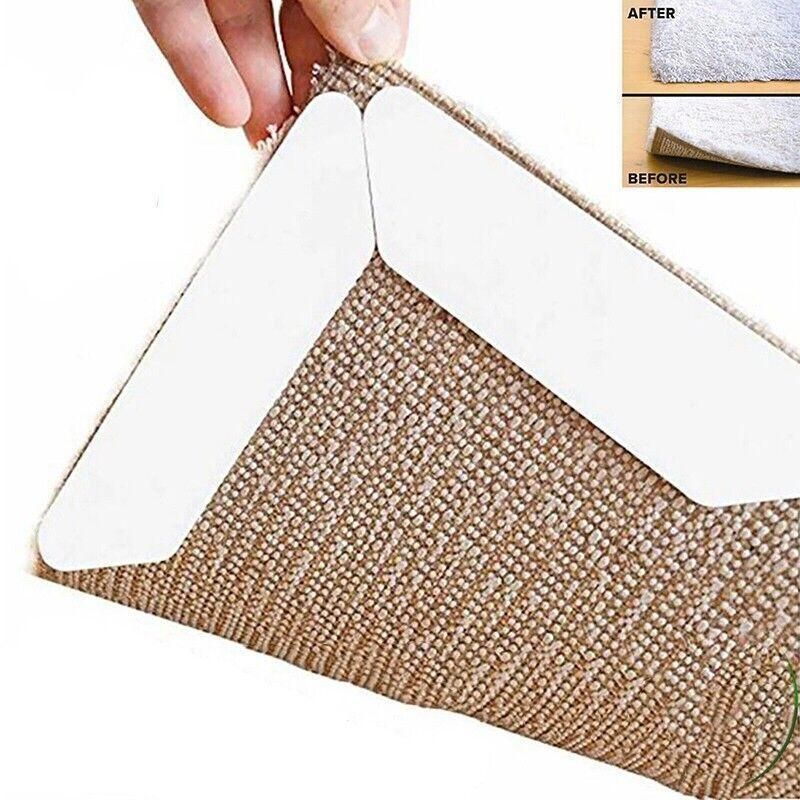 8Pcs Reusable Non-Slip Rug Grippers Carpet Pads for Floor Grip and Stability