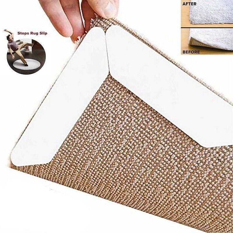 8Pcs Reusable Non-Slip Rug Grippers Carpet Pads for Floor Grip and Stability
