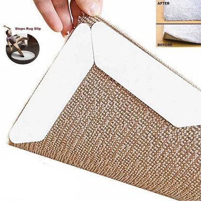 8Pcs Reusable Non-Slip Rug Grippers Carpet Pads for Floor Grip and Stability