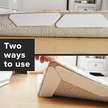 8Pcs Reusable Non-Slip Rug Grippers Carpet Pads for Floor Grip and Stability