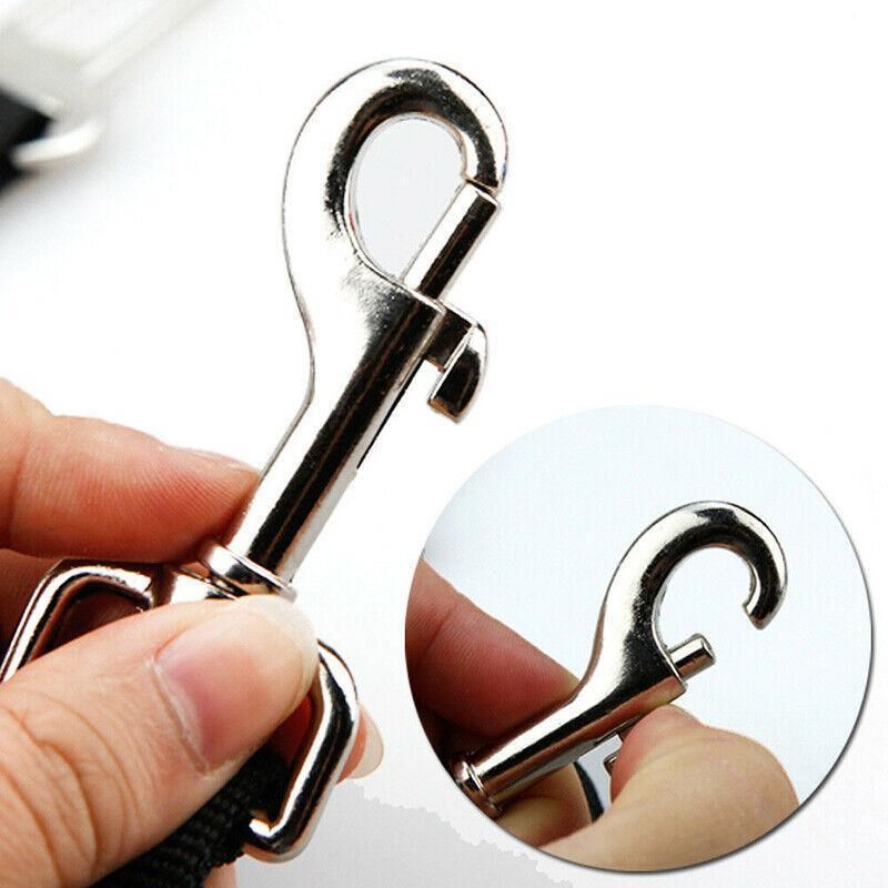 2X Adjustable Pet Travel Lead Clips with Car Buckle for Secure Restraint - Black