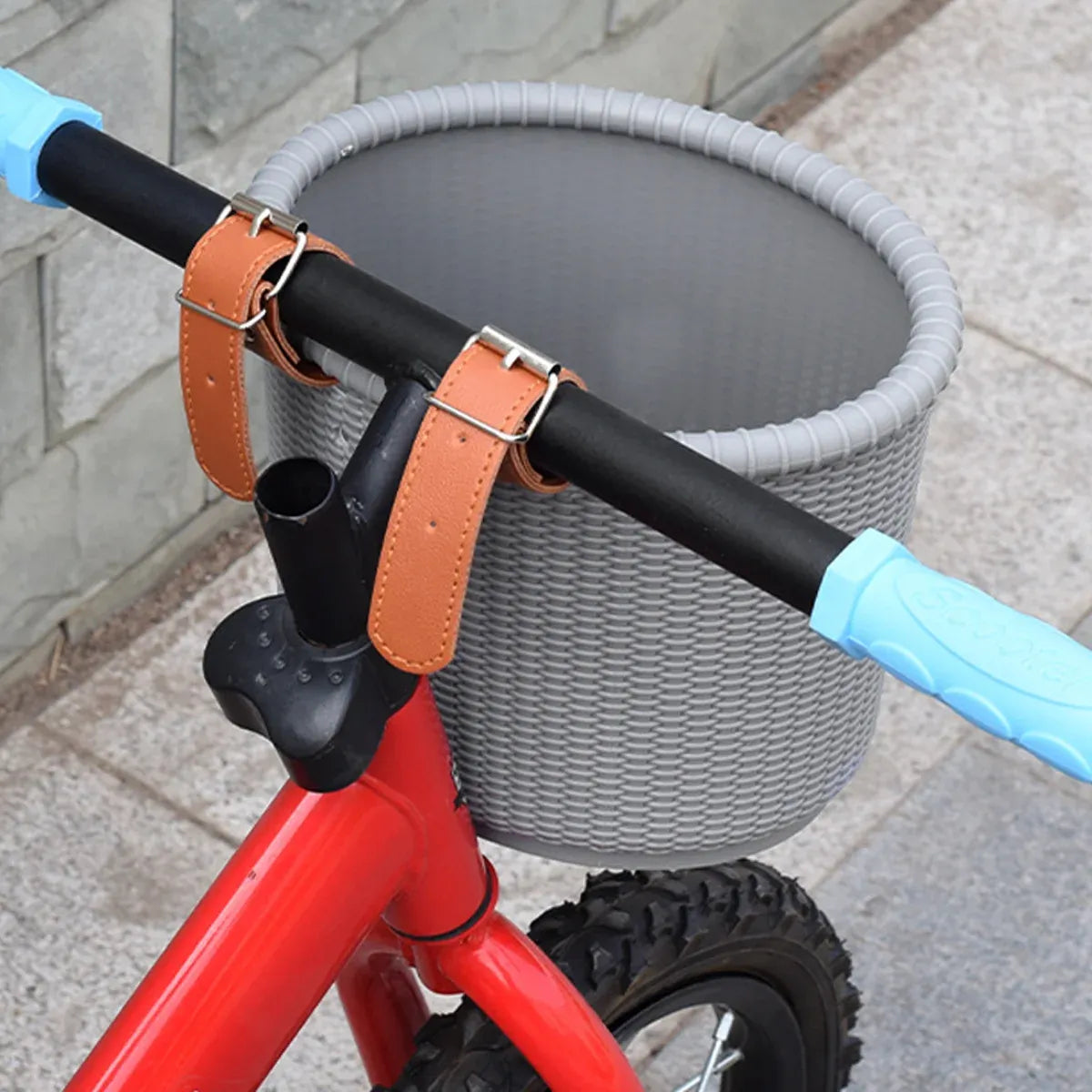 Lightweight Woven Bike Basket Handlebar Storage for Small Bicycles