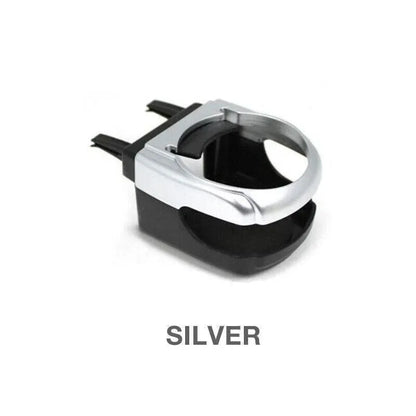 Silver Car Cup Holder Air Vent Mount Drink Can Holder Tray for Vehicle Dashboard